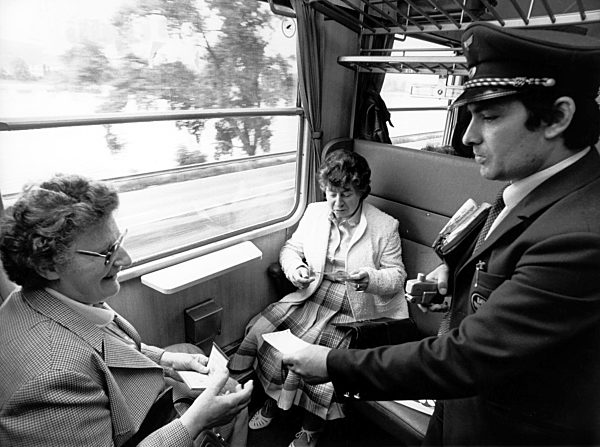 Ticket inspection in a train