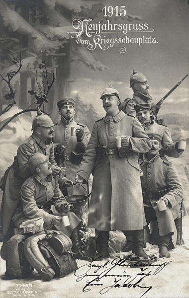 I. WK - Neujahrsgruß von der Front 1914