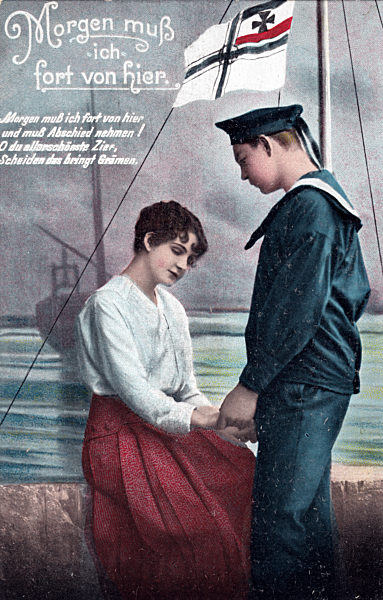 I. Weltkrieg - Postkarte - Abschied