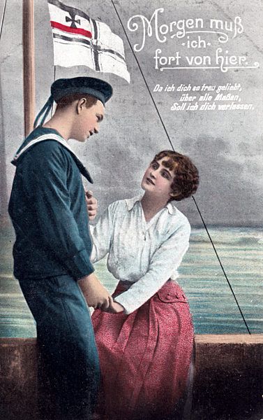 I. Weltkrieg - Postkarte - Abschied