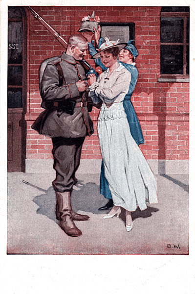 I WK - Postkarte Abschied