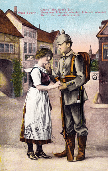 I WK - Postkarte Abschied