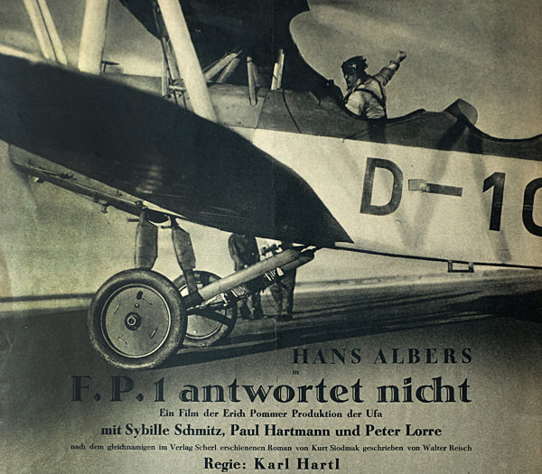 Weimarer Republik - Dreharbeiten "F.P.1 antwortet nicht" 1932