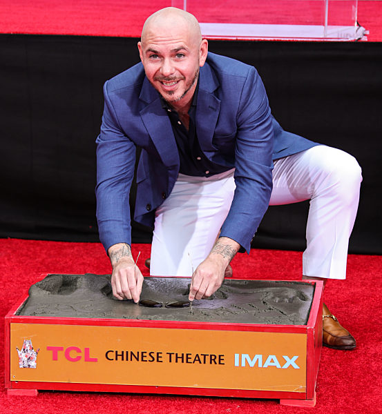 Pitbull Hand And Footprint Ceremony