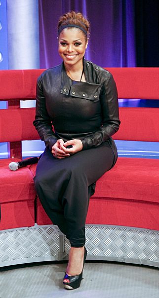 Musician Janet Jackson visits BET's 106 and Park on June 2...