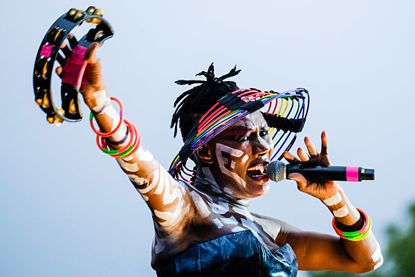 Grace Jones performs at BN1 Lovefest , part of Brighton Pride on Sunday 4 August 2019