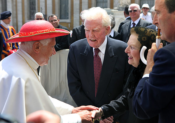 Margaret Thatchter Audienz beim Papst