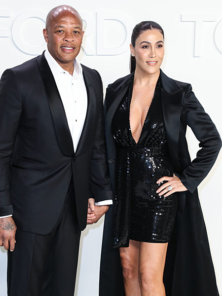 Dr. Dre and Nicole Young arrive at the Tom Fo...