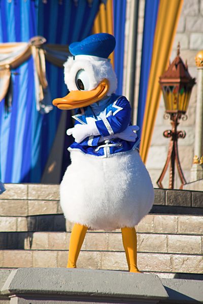 Donald Duck on stage, Magic Kingdom, Or..........