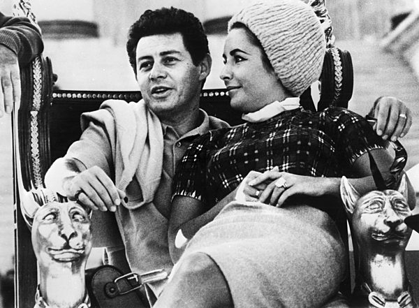 Actress Elizabeth Taylor with husband si