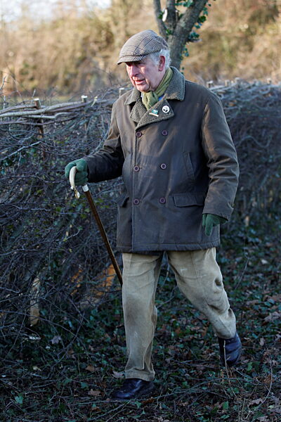 Britain's Prince Charles attends hedge-laying event at Highgrove Estate near Tetbury