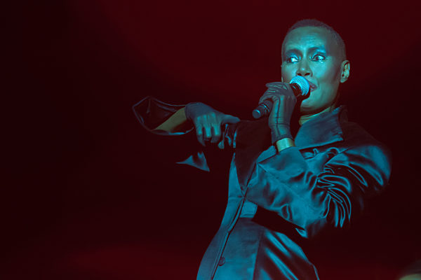 Grace Jones performing live at LOVEBOX: Day 3, Victoria Park, London, United Kingdom