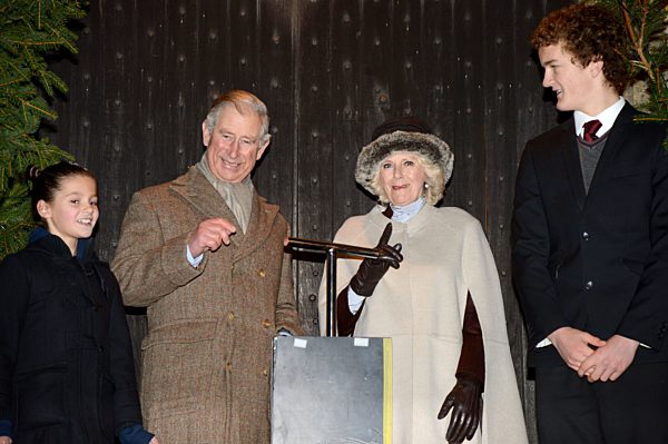 Prince Charles and Camilla Duchess of Cornwall switching on the Christmas lights in Tetbury, Gloucestershire, Britain - 07 Dec 2012