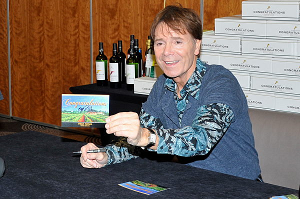 Sir Cliff Richard at a Wine Launch in Heathrow - 24 November 2013.