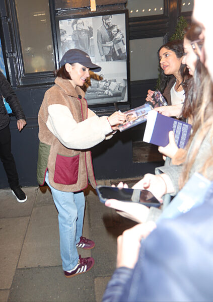 Lily Collins, star of Barcelona, leaves the Duke of York's theatre