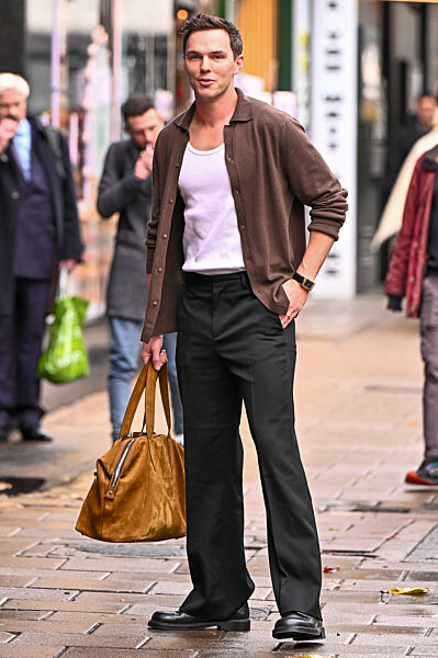 Nicholas Hoult is seen outside Global Studios