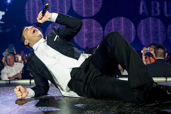 Robbie Williams performs at Manchester Arena