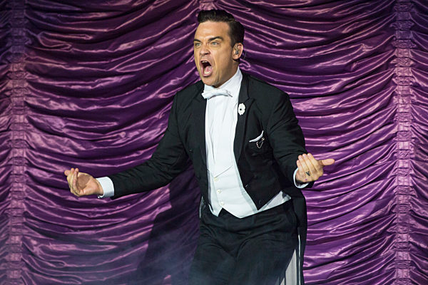 Robbie Williams performs at Manchester Arena