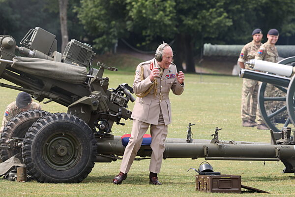 King Charles III visits the Royal Artillery