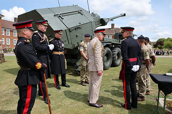 King Charles III visits the Royal Artillery