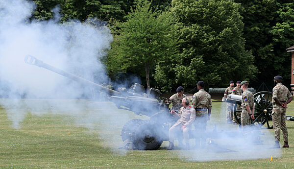 King Charles III visits the Royal Artillery