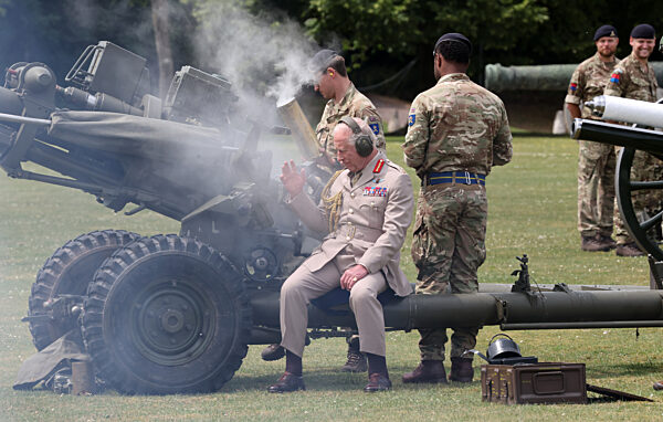 King Charles III visits the Royal Artillery