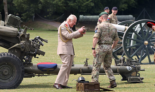 King Charles III visits the Royal Artillery