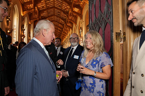 Britain's King Charles attends reception for the King's Award for Enterprise, in Windsor