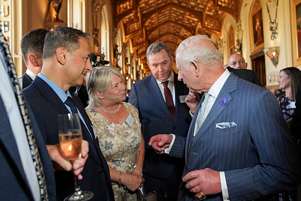 Britain's King Charles attends reception for the King's Award for Enterprise, in Windsor