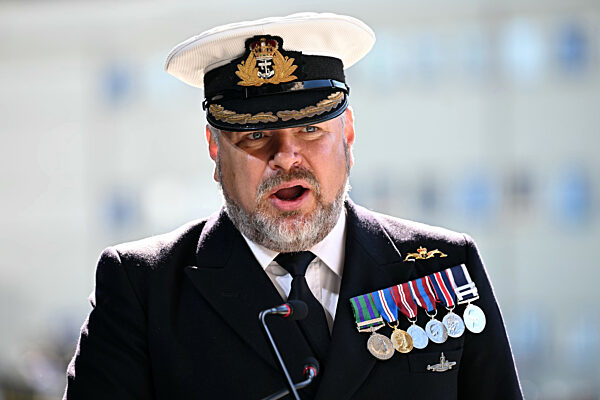 King Charles II attends Commissioning Ceremony for HMS Agamemnon at BAE Systems' shipyard in Barrow-in-Furness