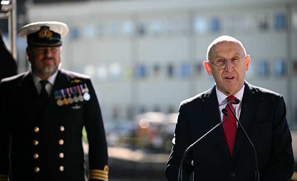 King Charles II attends Commissioning Ceremony for HMS Agamemnon at BAE Systems' shipyard in Barrow-in-Furness
