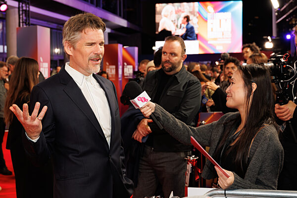 Ethan Hawke - BFI London Film Festival - Red carpet interview - UK Premiere of Blue Moon  - London, UK on 16th October 2025