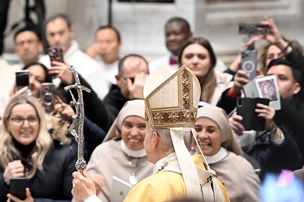 The Pope celebrates Christmas Eve Mass in St. Peter's Basilica