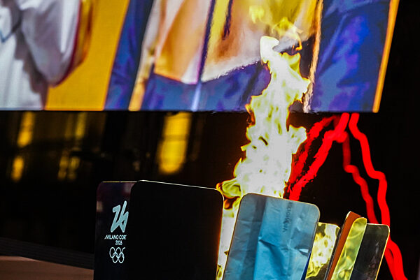 Olympic torch in Turin