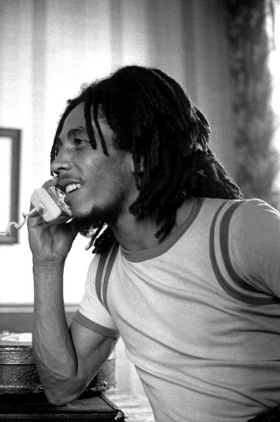 During my June 20,1975 interview with Bob Marley in the Barbizon Hotel in NYC, he pauses to take a phone call.