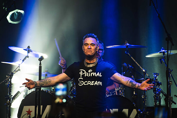Robbie Williams performing at Barrowlands in Glasgow on 04 February 2026.