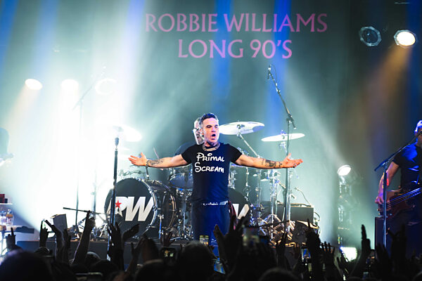 Robbie Williams performing at Barrowlands in Glasgow on 04 February 2026.