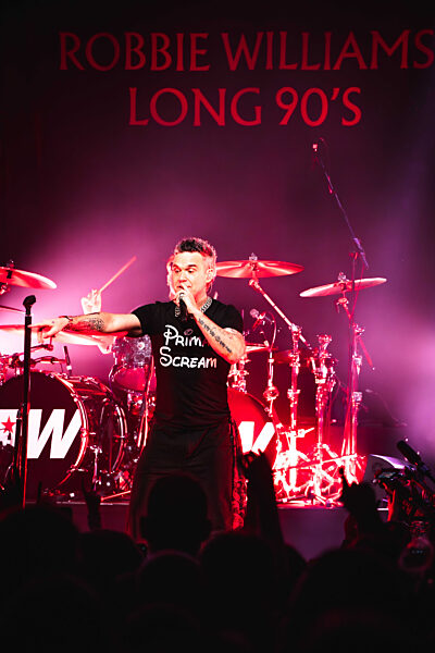 Robbie Williams performing at Barrowlands in Glasgow on 04 February 2026.