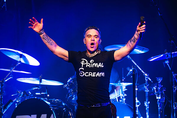 Robbie Williams performing at Barrowlands in Glasgow on 04 February 2026.