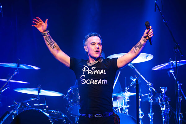 Robbie Williams performing at Barrowlands in Glasgow on 04 February 2026.