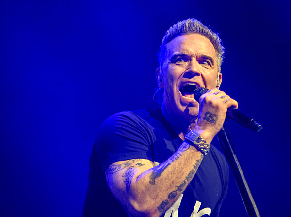 Robbie Williams performs live in Brixton Academy,  London,  8  February 2026