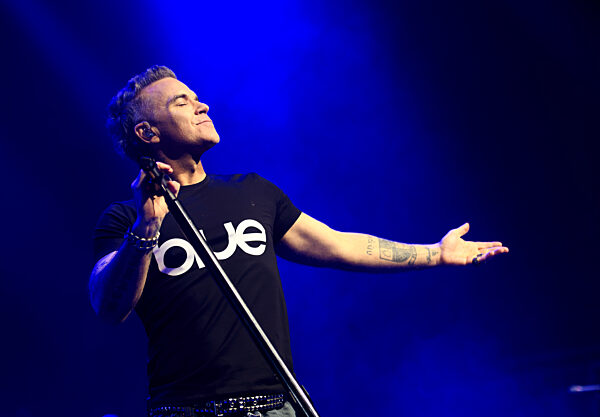 Robbie Williams performs live in Brixton Academy,  London,  8  February 2026