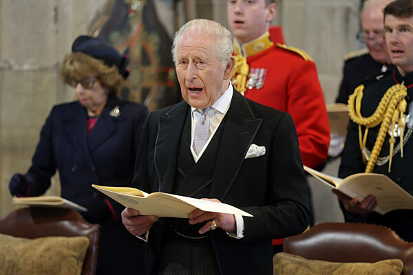 King Charles III And Queen Camilla Attend The Royal Maundy Service At St Asaph Cathedral