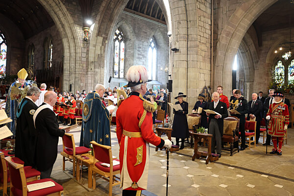 King Charles III And Queen Camilla Attend The Royal Maundy Service At St Asaph Cathedral
