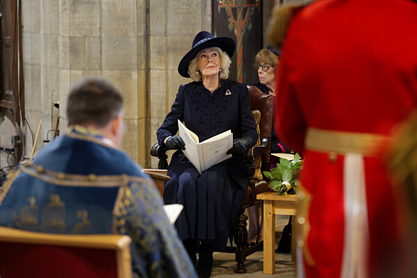 King Charles III And Queen Camilla Attend The Royal Maundy Service At St Asaph Cathedral