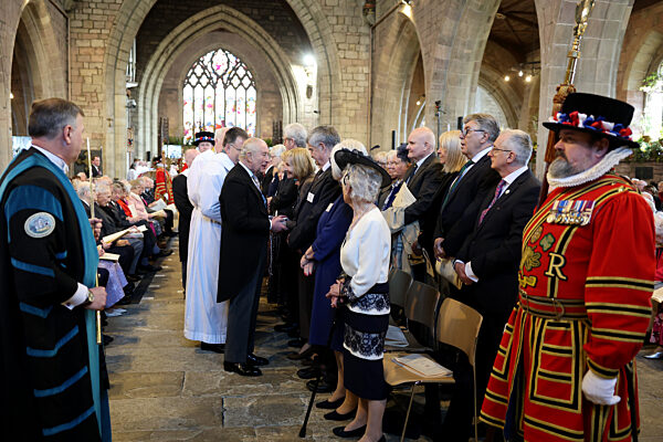 King Charles III And Queen Camilla Attend The Royal Maundy Service At St Asaph Cathedral