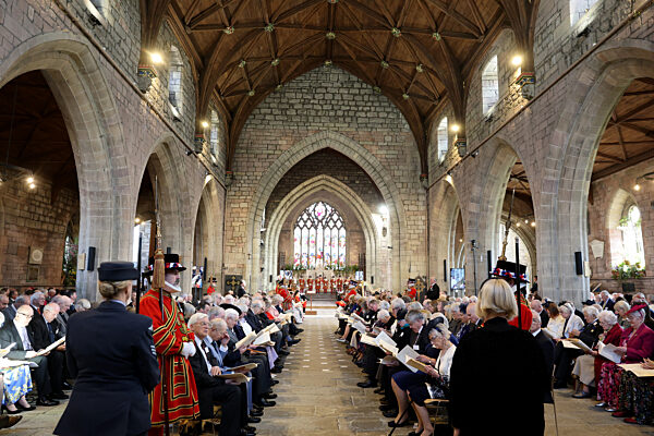 King Charles III And Queen Camilla Attend The Royal Maundy Service At St Asaph Cathedral