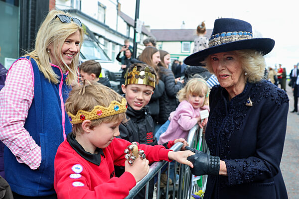 King Charles III And Queen Camilla Attend The Royal Maundy Service At St Asaph Cathedral