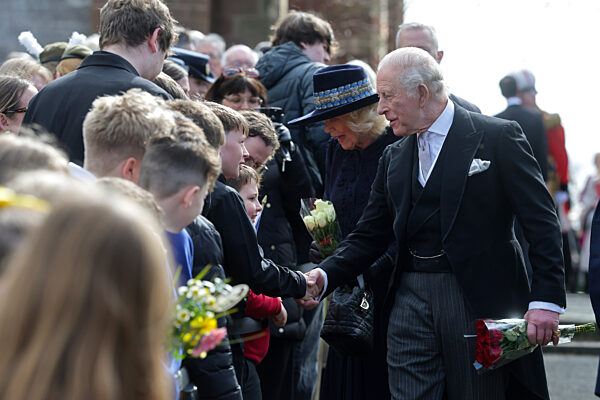 King Charles III And Queen Camilla Attend The Royal Maundy Service At St Asaph Cathedral