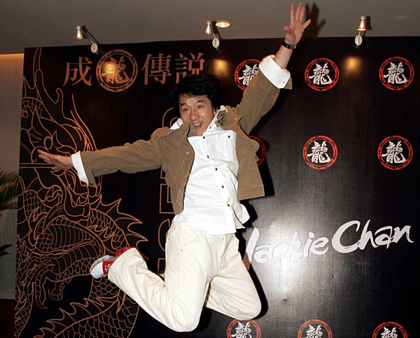 Jackie Chan promotes his brand at China International Fashion Week